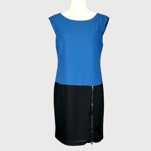 Marc New York Zipper Skirt Colorblock Dress Blue Black Andrew Marc size 6